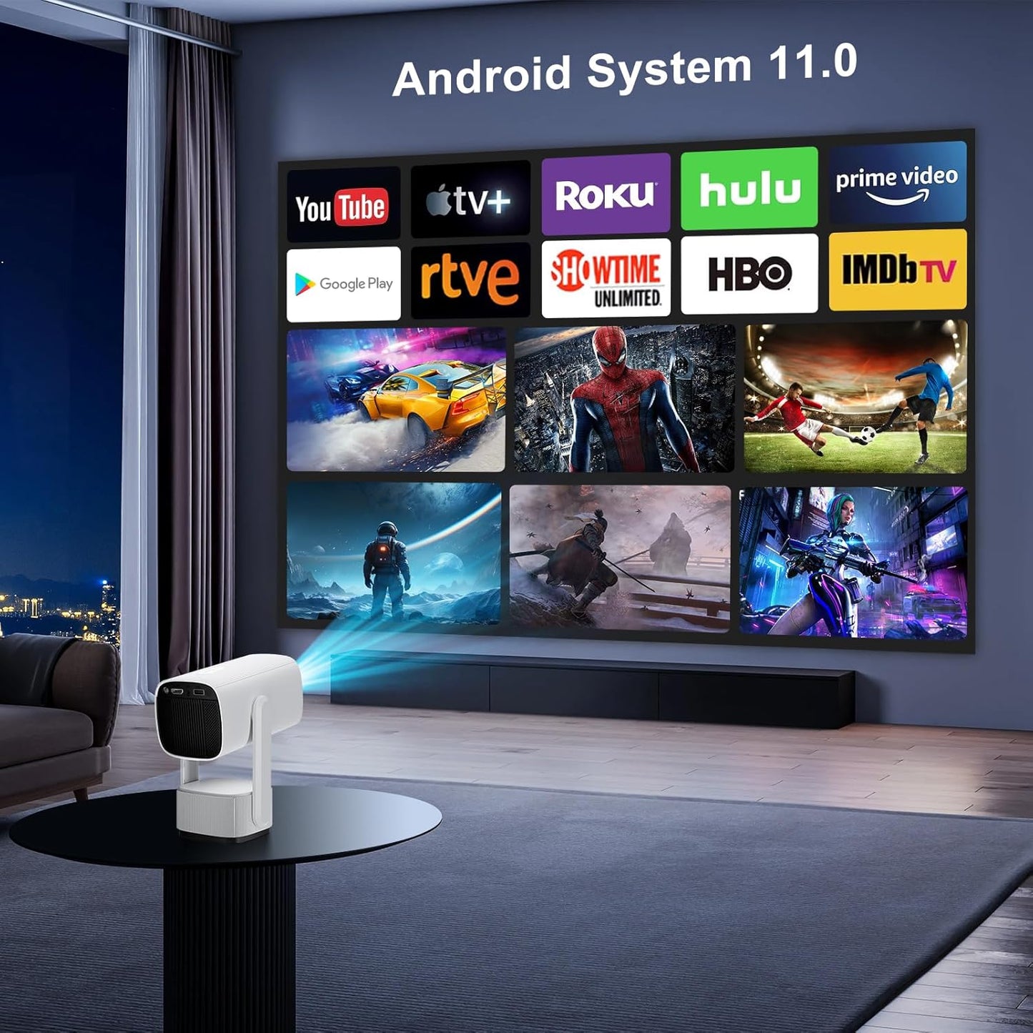 Outdoor Mini Projector R1 With Battery